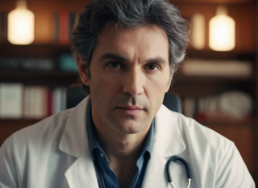 Historia bioetyki i jej rozwój na przestrzeni lat. Na zdjęciu doświadczony lekarz.